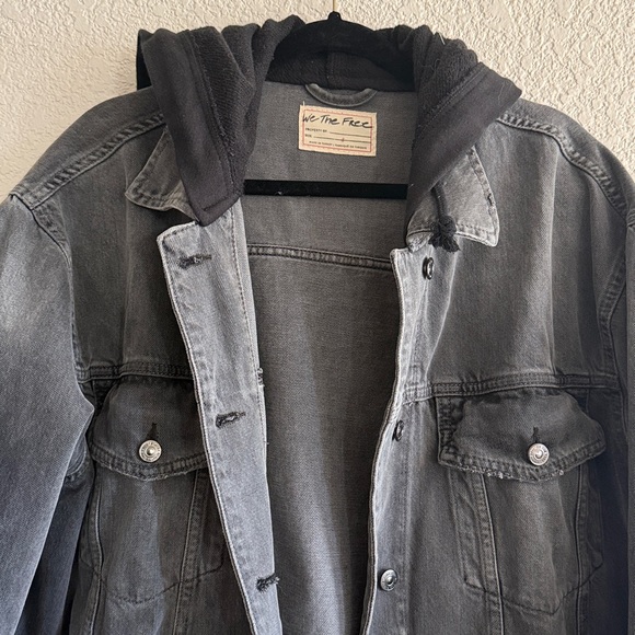 Free People Oversized Flawless Hooded Denim Jacket - Picture 5 of 6